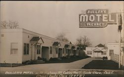 Buller's Motel on 101 Highway (El Camino Real) Postcard