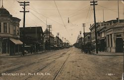 University Avenue Palo Alto California Postcard