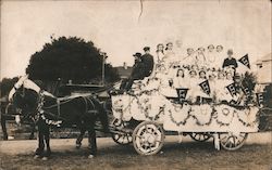 Women on a Parade Float Holding L.T.L. Banners Mountain View, CA Postcard Postcard Postcard