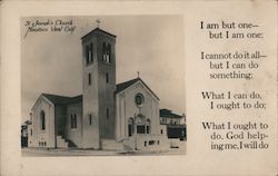 St. Joseph's Church Mountain View, CA Postcard Postcard Postcard