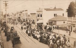 Laying Cornerstone of Town Hall - November 30, 1909 Postcard