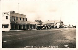 Street Scene Morgan Hill, CA Postcard Postcard Postcard