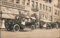 Parade Cars, Storefronts Bowman's and Glessner-Morse Co. Berkely, CA Postcard Postcard Postcard