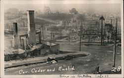 Ruins Corner of Cedar and Euclid after the Fire of September 17, 1923 Berkeley, CA Postcard Postcard Postcard