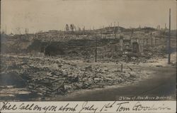 A View of Residence District Burned to Ground, Oakland or Berkeley Postcard