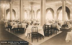 Dining Room - Hotel Shattuck Postcard