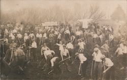 Large Group of Men Digging with Shovels, University of California Berkeley, CA Postcard Postcard Postcard