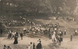 UC Students Clearing a Field Leap Year Labor Day Postcard