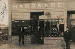 Rare! Fitchburg Hardware on Main Street Postcard