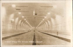 Interior of Posey Tube Between Oakland & Alameda California Postcard Postcard Postcard