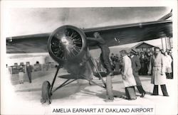 Amelia Earhart at Oakland Airport California Postcard Postcard Postcard