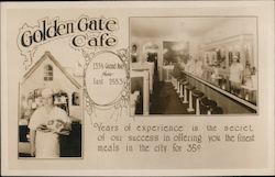 Golden Gate Cafe 133 1/2 Grand Ave Postcard