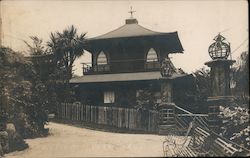 Building with Benches and Fence in Front Oakland, CA Postcard Postcard Postcard