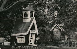 Little Red Schoolhouse, Children's Fairyland Oakland, CA Postcard Postcard Postcard