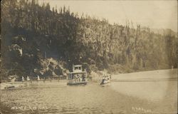 Boat on River Postcard