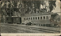 Car R. R. Station Duncans Mills, CA Postcard Postcard Postcard