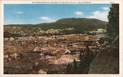 Placer Mining Scars at Dutch Flat California Postcard Postcard Postcard