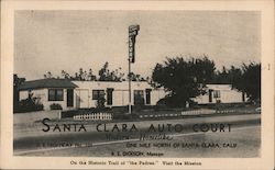 Santa Clara Auto Court Postcard