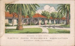 Entrance to Main Office Pacific Press Publishing Association Mountain View, California Postcard