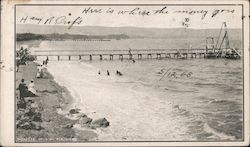 San Mateo Beach Pier Postcard