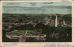 Birdseye View From University of California Berkeley, CA Postcard Postcard Postcard