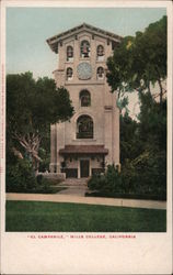 "El Campanile" Mills College Postcard