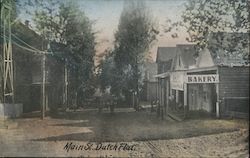 Looking Along Main Street Postcard