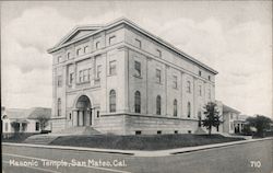 Masonic Temple San Mateo, CA Postcard Postcard Postcard