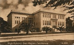 High School San Mateo, CA Postcard Postcard Postcard