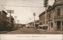 View of A Street Redwood City, CA Postcard Postcard Postcard