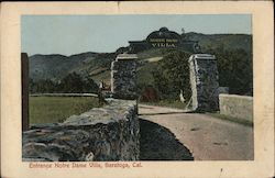 Entrance, Notre Dame Villa Saratoga, CA Postcard Postcard Postcard