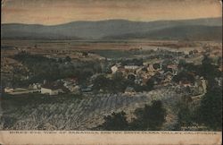 Bird's Eye View of Saratoga and the Santa Clara Valley, California Postcard