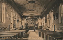 Mission Santa Clara, Founded 1777. Interior of Chapel Postcard