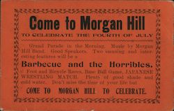 Morgan Hill Fourth of July Postcard