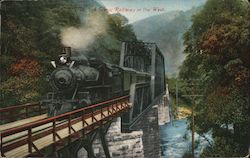 A Scenic Railway in the West Postcard