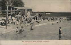 Sunny Cove Baths Alameda, CA Postcard Postcard Postcard