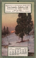 Berkeley 73-Telephone-Home F1273 Troy Laundry, Berkeley, Cal. Gentleman's Fine Work a Specialty Office and Works: Dwight Way and Postcard