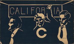 University of California Men Postcard