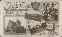 Greetings from Berkeley, California. Annual State Convention WCTU Postcard Postcard Postcard