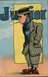 Drawing of Junior Man Postcard