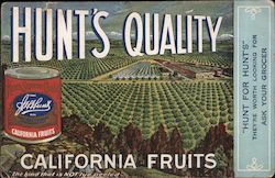 Hunt's Quality California Fruits Hayward, CA Advertising Postcard Postcard Postcard