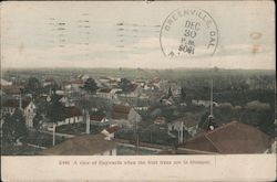 View of Town When the Fruit Trees Are In Blossom Hayward, CA Postcard Postcard Postcard