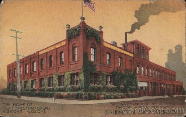 Old Homestead Bakery, The Home of Old Homestead Bread Shotwell St. San Francisco, CA Postcard