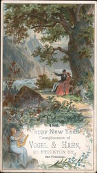 Happy New Year, Vogel & Hahn Trade Card