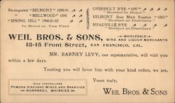 Weil Bros. & Sons Postcard