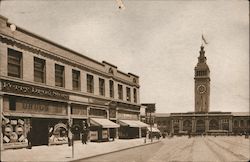 Ferry Building, Market Street Scene San Francisco, CA Postcard Postcard Postcard