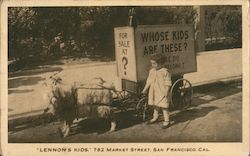 "Lennon's Kids", 782 Market Street Goat Cart San Francisco, CA Postcard Postcard Postcard