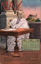 Continental Building & Loan Association, May 1911 Calendar Postcard