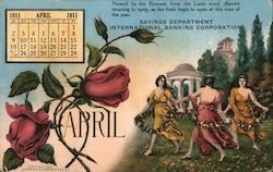 April, Roses - Greek Women Dancing San Francisco, CA Postcard Postcard Postcard