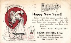 Brown Brothers Clothiers, Hatters & Furnishers New Year San Francisco, CA Postcard Postcard Postcard